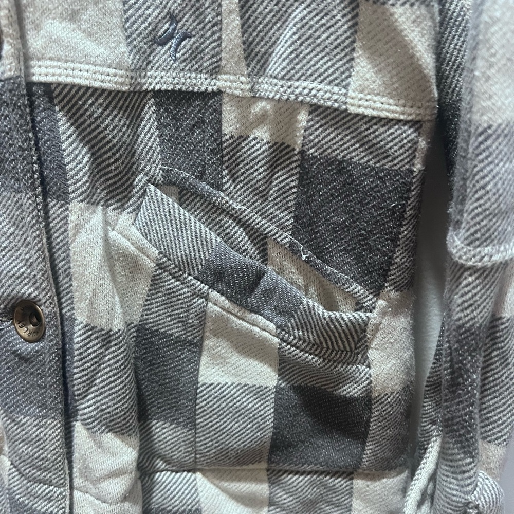 Hurley Winchester Grey Button Up Womens
Hooded Sweatshirt Jacket Large Stretch.. - Picture 3 of 5